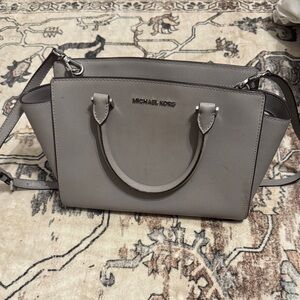 Michael Kors Grey Satchel Bag